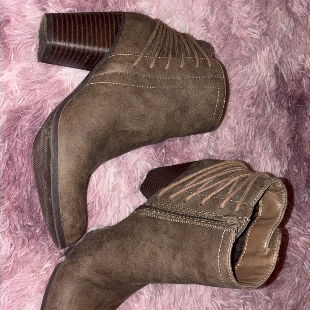 Madden Girl Taupe Ankle Booties